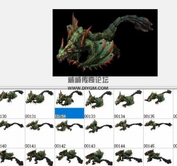 绿色龙素材-传奇怪物绿色龙补丁「免费下载」